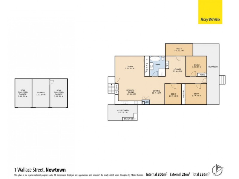 1 Wallace Street, Newtown QLD 4350 Floorplan