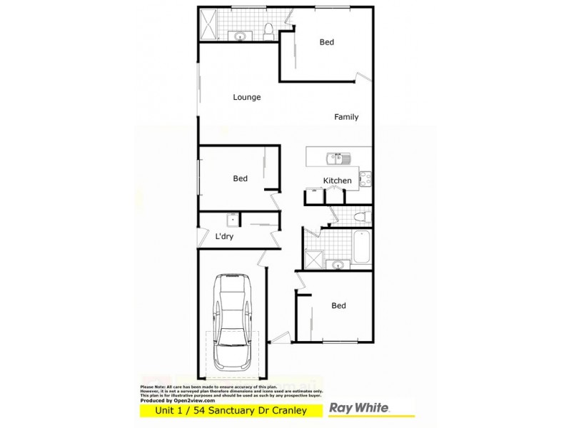 2/54 Sanctuary Drive, Cranley QLD 4350 Floorplan