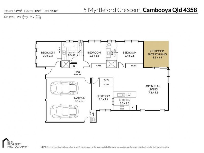 5 Myrtleford Crescent, Cambooya QLD 4358 Floorplan