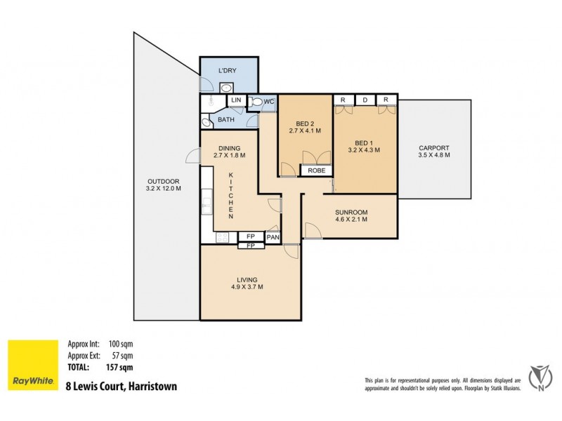 8 Lewis Court, Harristown QLD 4350 Floorplan