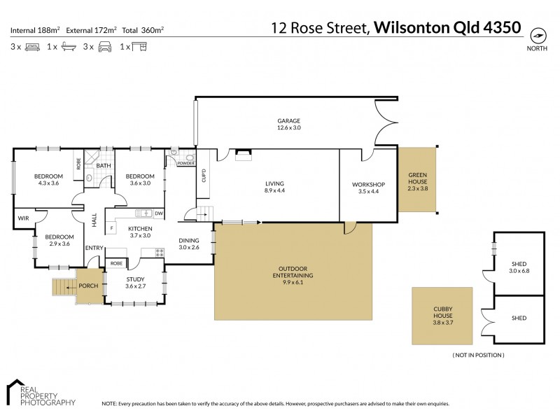 12 Rose Street, Wilsonton QLD 4350 Floorplan