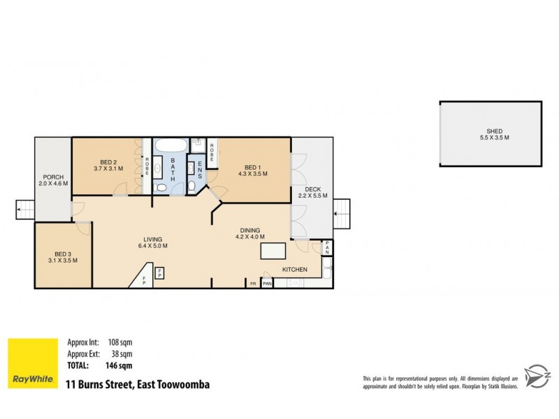 11 Burns Street, East Toowoomba QLD 4350 Floorplan