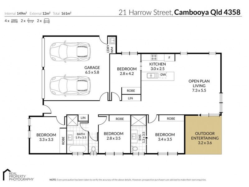 21 Harrow Street, Cambooya QLD 4358 Floorplan