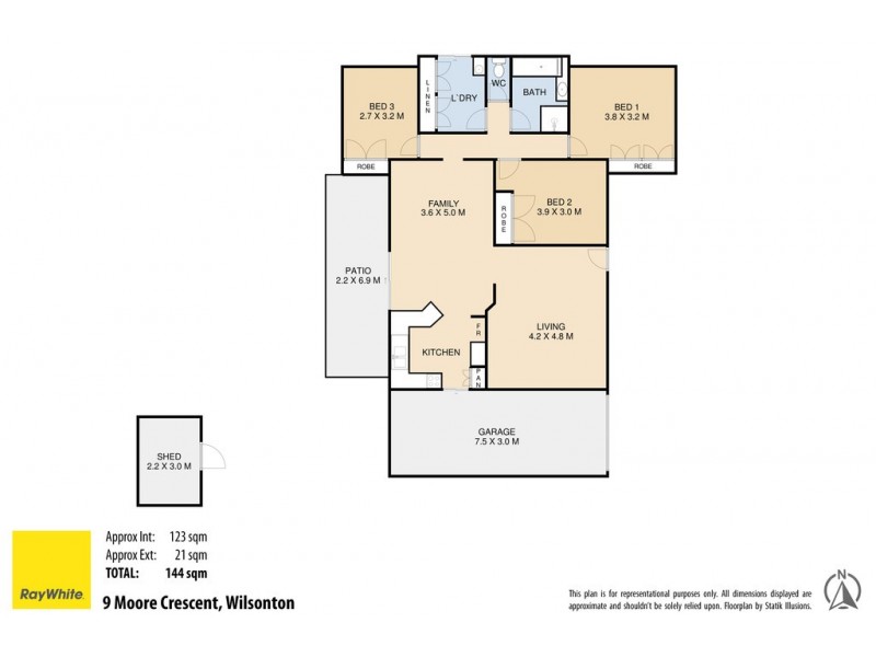 9 Moore Crescent, Wilsonton QLD 4350 Floorplan