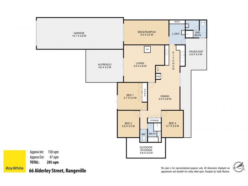 66 Alderley Street, Rangeville QLD 4350 Floorplan