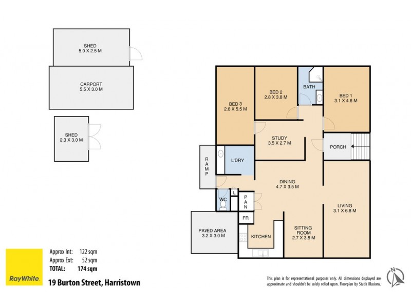 19 Burton Street, Harristown QLD 4350 Floorplan