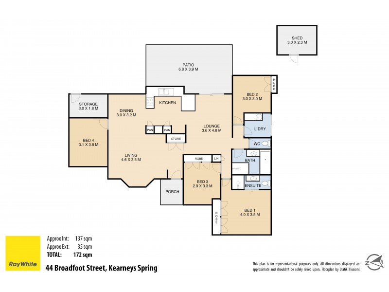 44 Broadfoot Street, Kearneys Spring QLD 4350 Floorplan