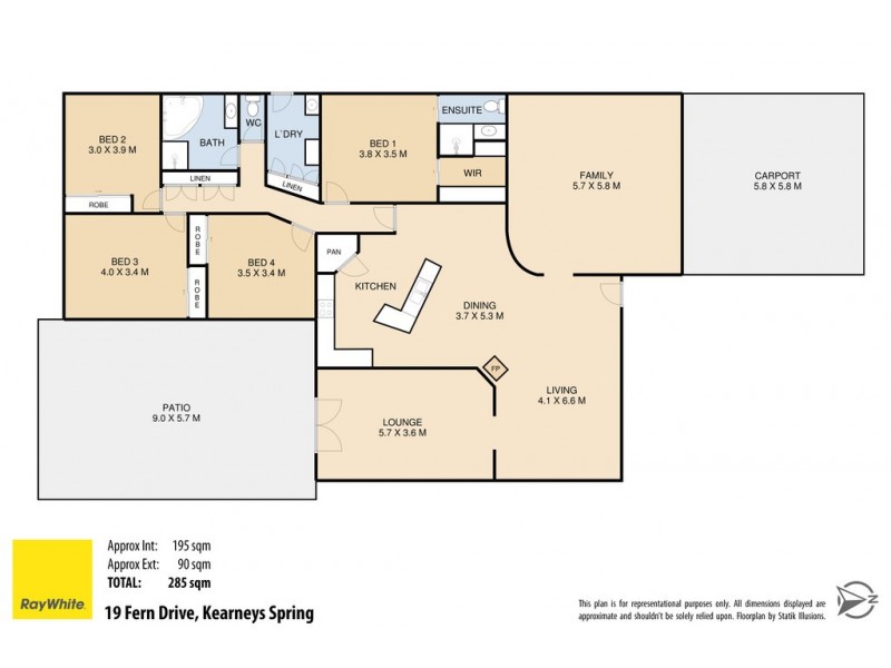 19 Fern Drive, Kearneys Spring QLD 4350 Floorplan