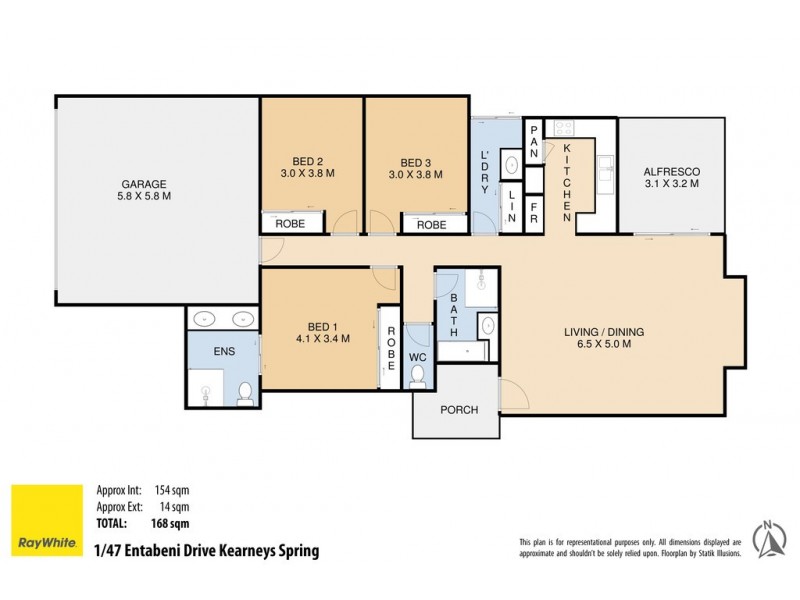 Unit 1/47 Entabeni Drive, Kearneys Spring QLD 4350 Floorplan