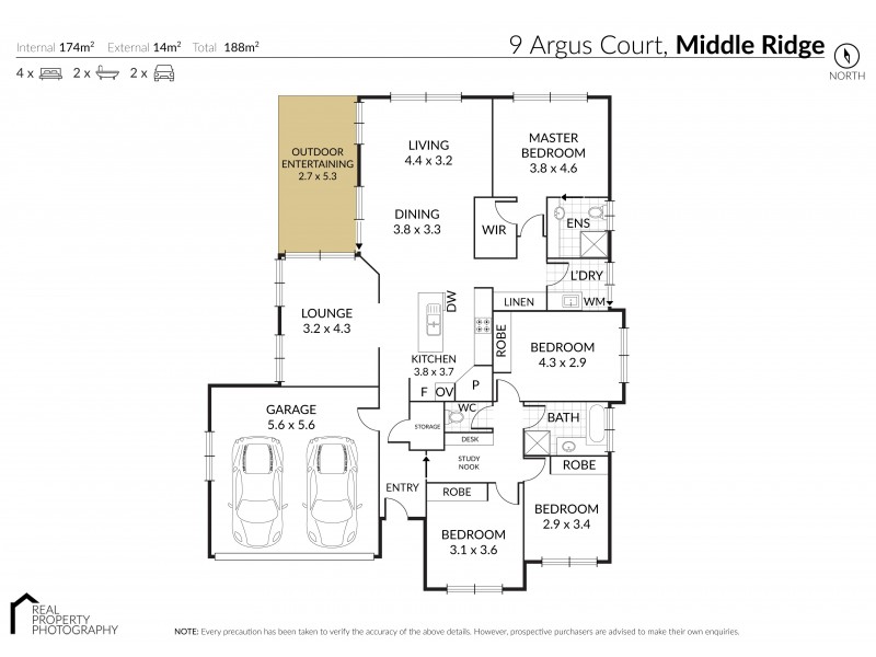 9 Argus Court, Middle Ridge QLD 4350 Floorplan