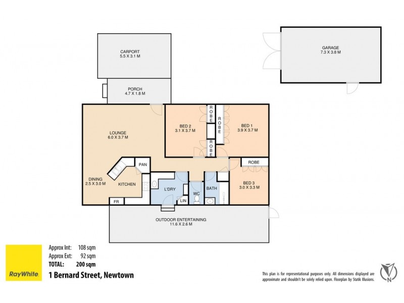 1 Bernard Street, Newtown QLD 4350 Floorplan
