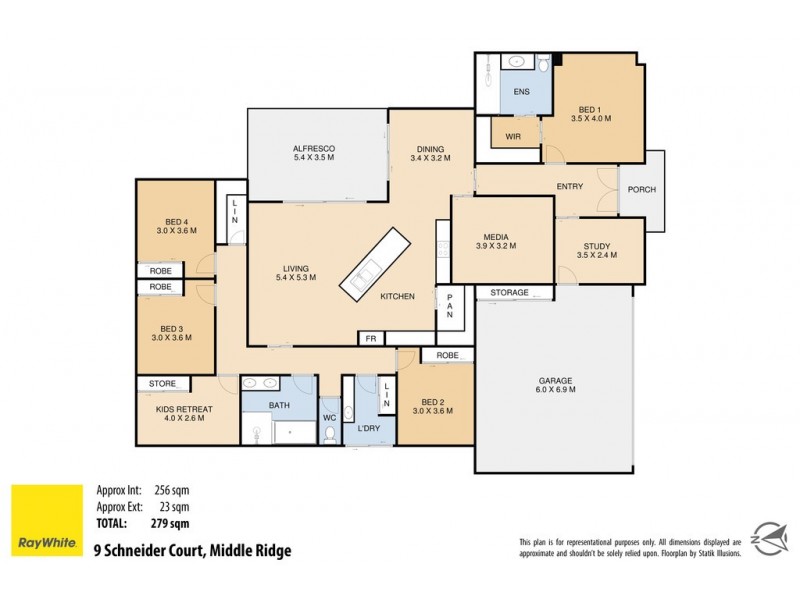 9 Schneider Court, Middle Ridge QLD 4350 Floorplan