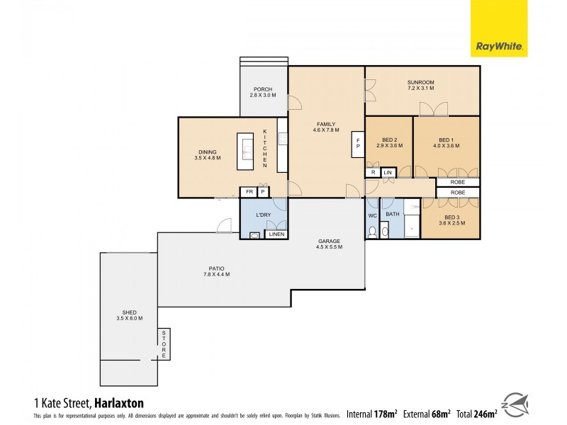 1 Kate Street, Harlaxton QLD 4350 Floorplan