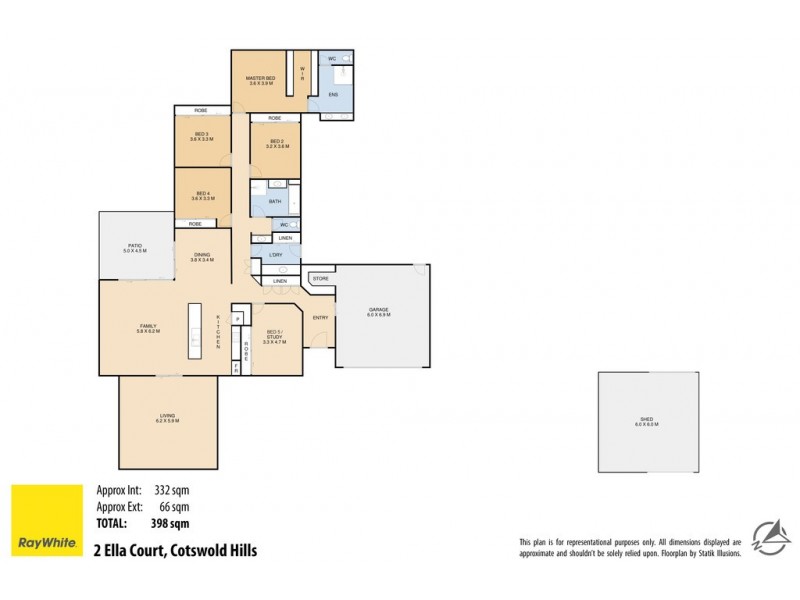 2 Ella Court, Cotswold Hills QLD 4350 Floorplan