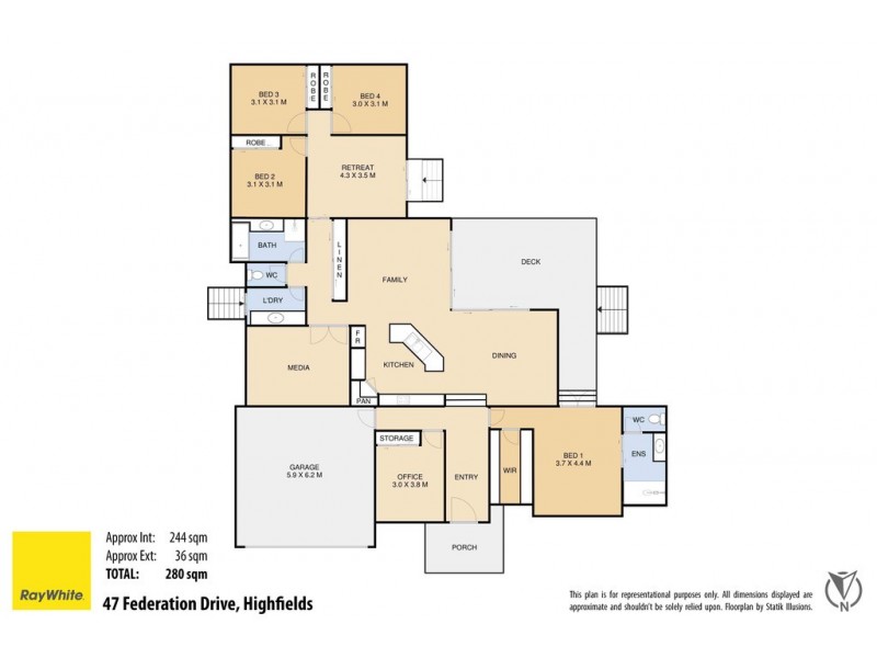 47 Federation Drive, Highfields QLD 4352 Floorplan