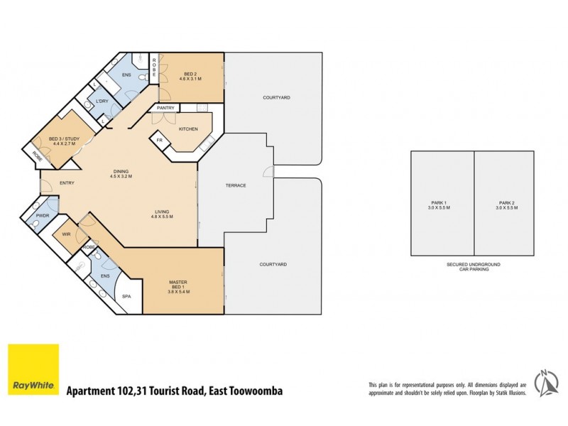 Apartment 102 The Grosvenor (Cnr Tourist Rd and Herries St), East Toowoomba QLD 4350 Floorplan