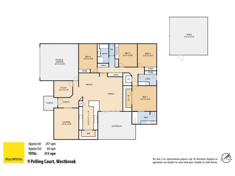 9 Pelling Court, Westbrook QLD 4350 Floorplan