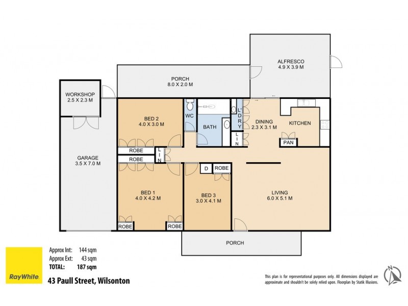 43 Paull Street, Wilsonton QLD 4350 Floorplan