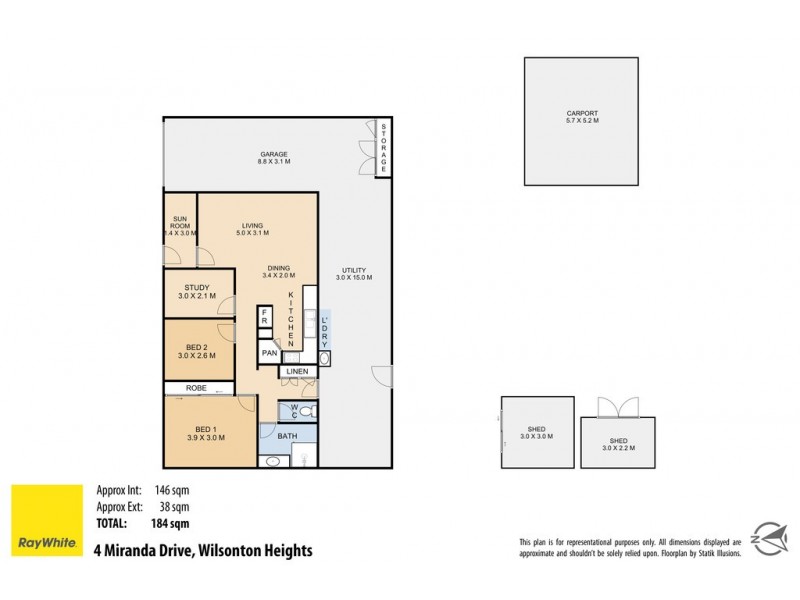 4 Miranda Drive, Wilsonton Heights QLD 4350 Floorplan