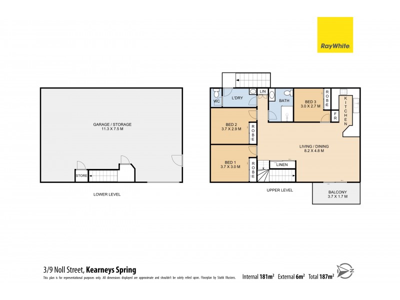 Unit 3/19 Noll Street, Kearneys Spring QLD 4350 Floorplan