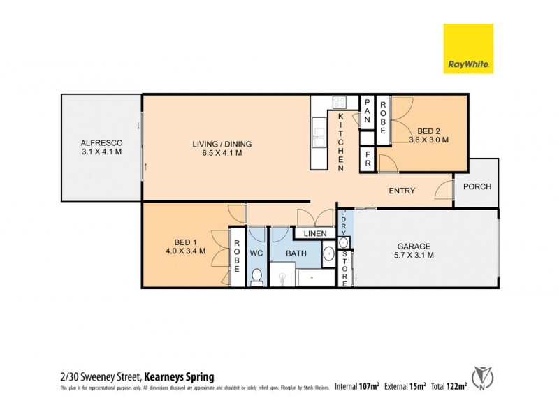Unit 2/30 Sweeney Street, Kearneys Spring QLD 4350 Floorplan