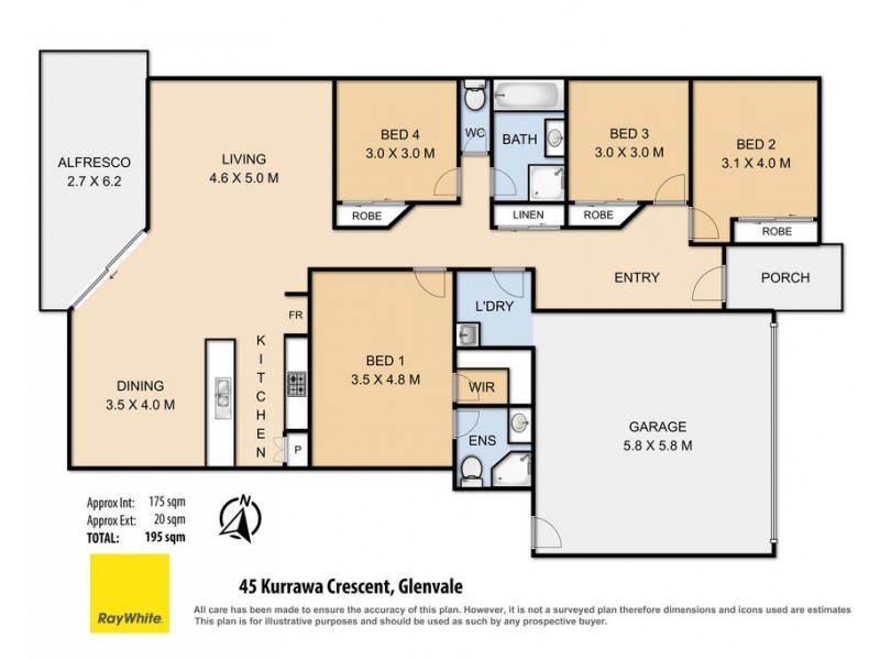 45 Kurrawa Crescent, Glenvale QLD 4350 Floorplan