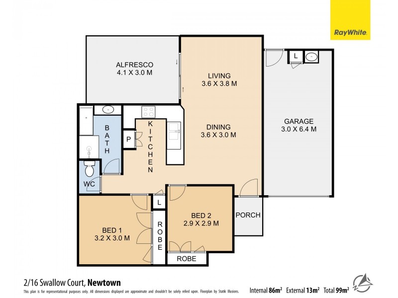 Unit 2/16 Swallow Court, Newtown QLD 4350 Floorplan