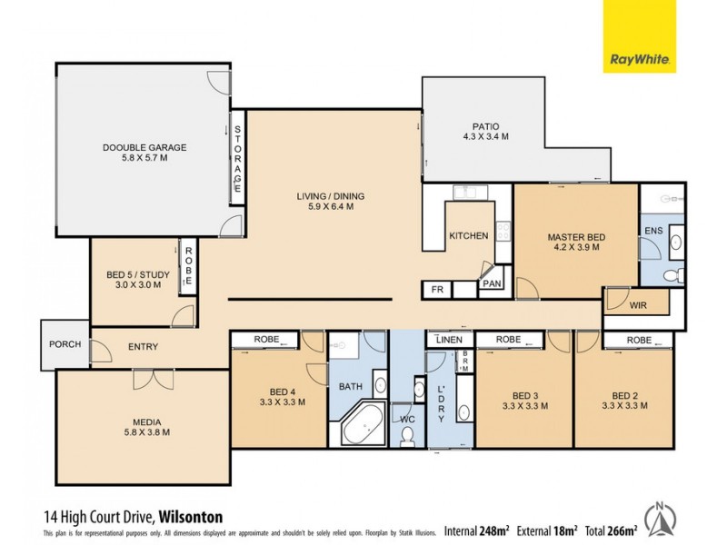 14 High Court Drive, Wilsonton Heights QLD 4350 Floorplan