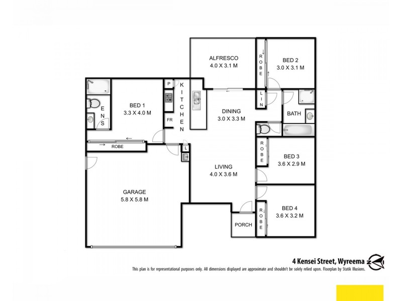 4 Kensei Street, Wyreema QLD 4352 Floorplan