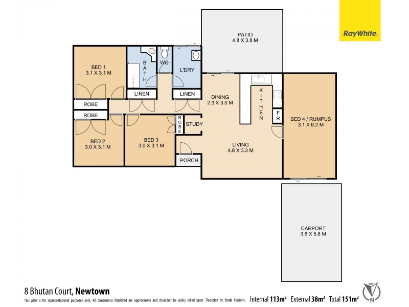 8 Bhutan Court, Newtown QLD 4350 Floorplan