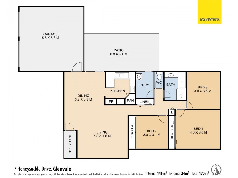 7 Honeysuckle Drive, Glenvale QLD 4350 Floorplan
