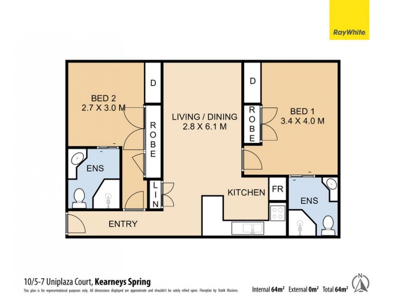 Unit 10/5-7 Uniplaza Court, Kearneys Spring QLD 4350 Floorplan
