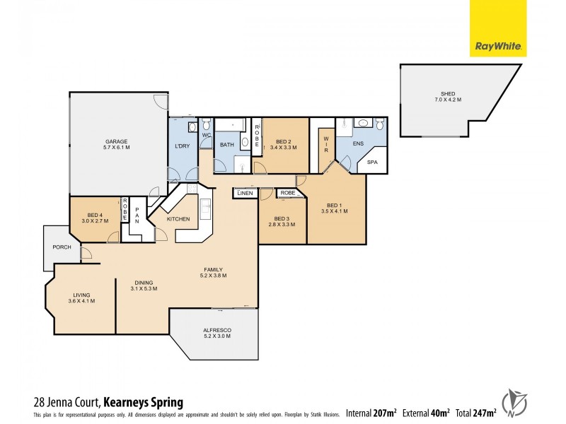 28 Jenna Court, Kearneys Spring QLD 4350 Floorplan