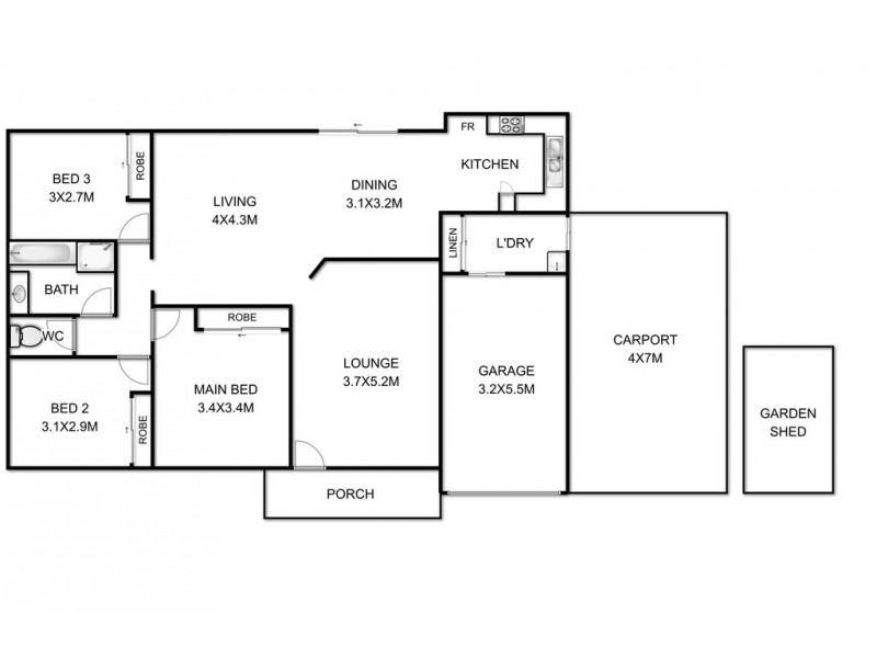11 Honeysuckle Drive, Glenvale QLD 4350 Floorplan