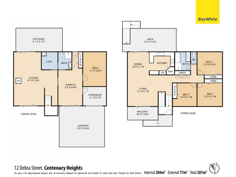 12 Debra Street, Centenary Heights QLD 4350 Floorplan
