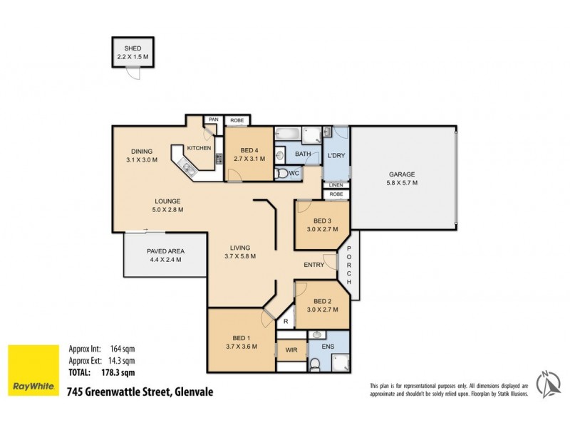 745 Greenwattle Street, Glenvale QLD 4350 Floorplan