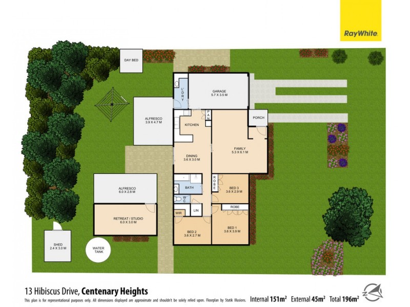 13 Hibiscus Drive, Centenary Heights QLD 4350 Floorplan