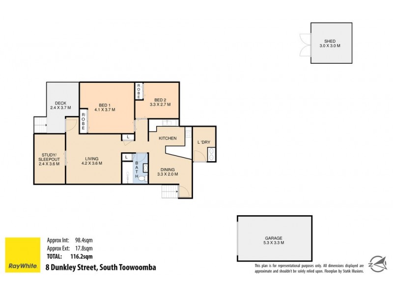8 Dunkley Street, South Toowoomba QLD 4350 Floorplan