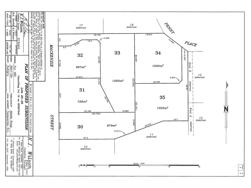 412 Mackenzie Street (Proposed Lots 30 – 35), Middle Ridge QLD 4350