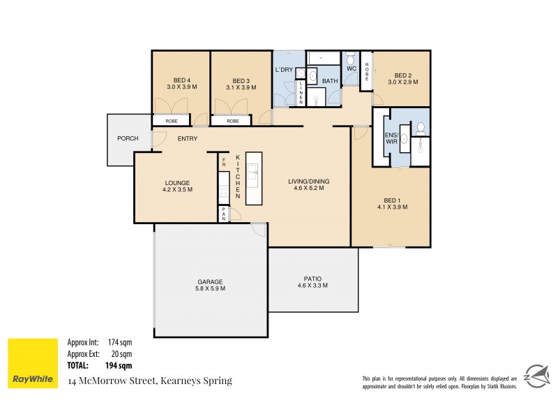 14 McMorrow Street, Kearneys Spring QLD 4350 Floorplan
