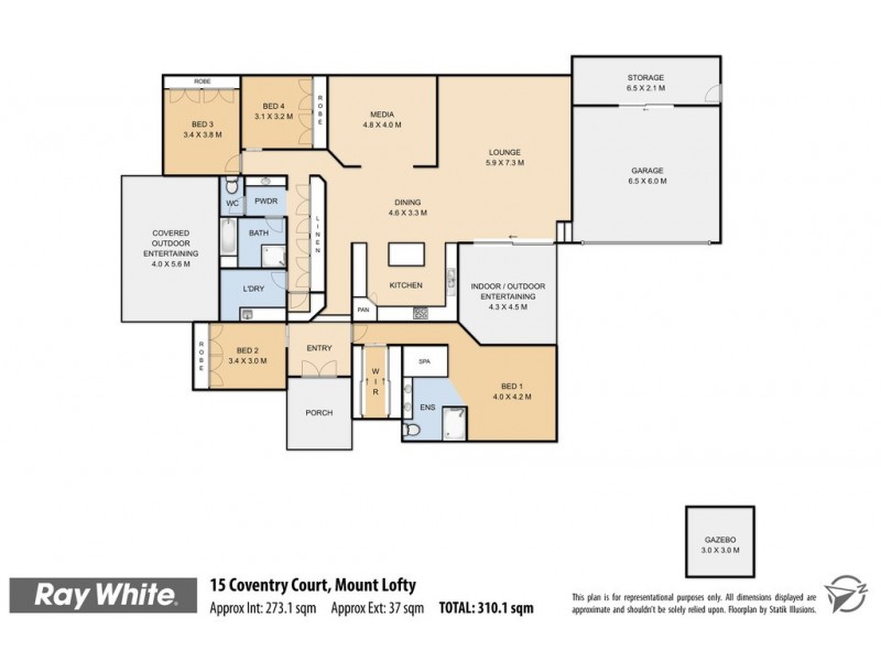 15 Coventry Court, Mount Lofty QLD 4350 Floorplan
