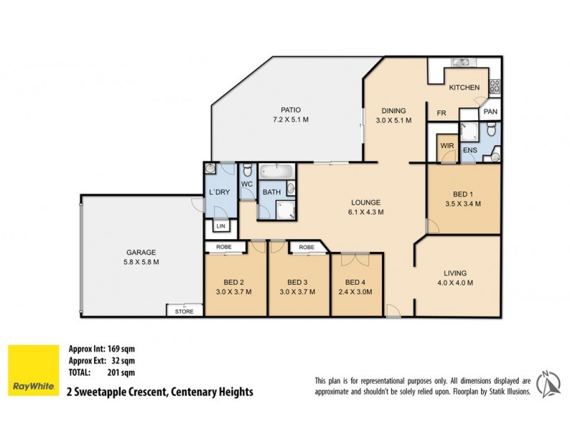 2 Sweetapple Crescent, Centenary Heights QLD 4350 Floorplan