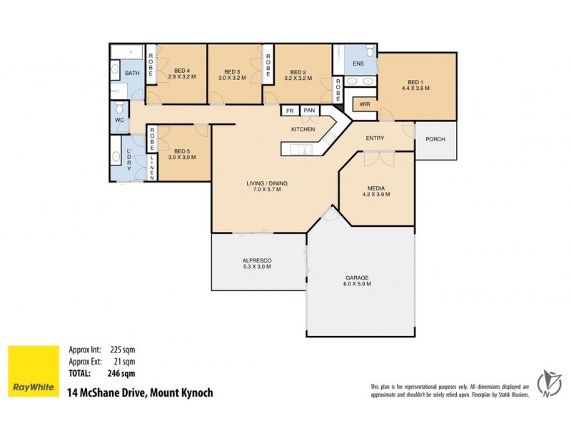 14 McShane Drive, Mount Kynoch QLD 4350 Floorplan