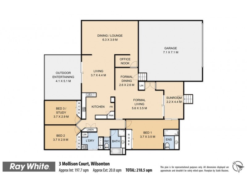3 Mollison Court, Wilsonton QLD 4350 Floorplan