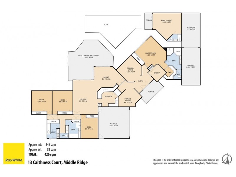 13 Caithness Court, Middle Ridge QLD 4350 Floorplan