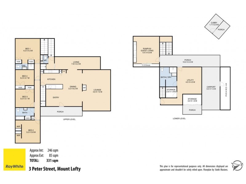3 Peter Street, Mount Lofty QLD 4350 Floorplan