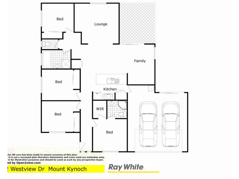 2 Westview Drive, Mount Kynoch QLD 4350 Floorplan