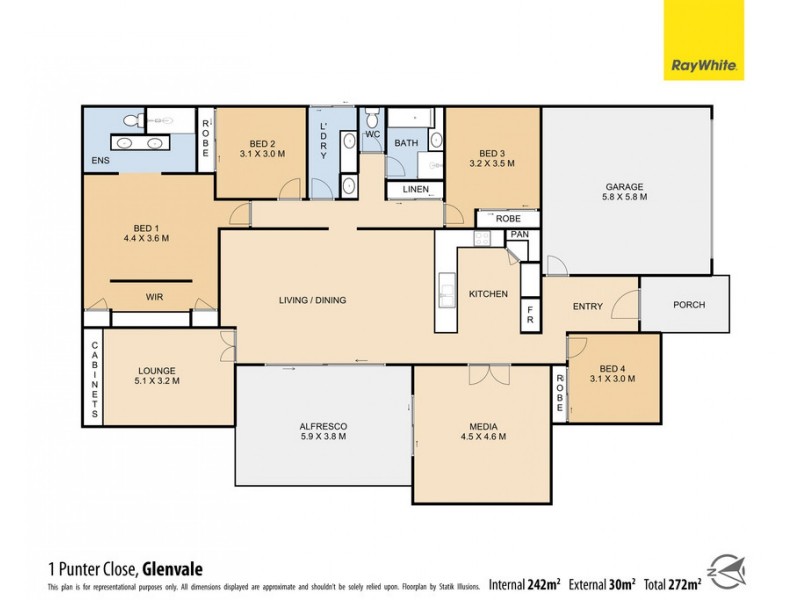 1 Punter Close, Glenvale QLD 4350 Floorplan