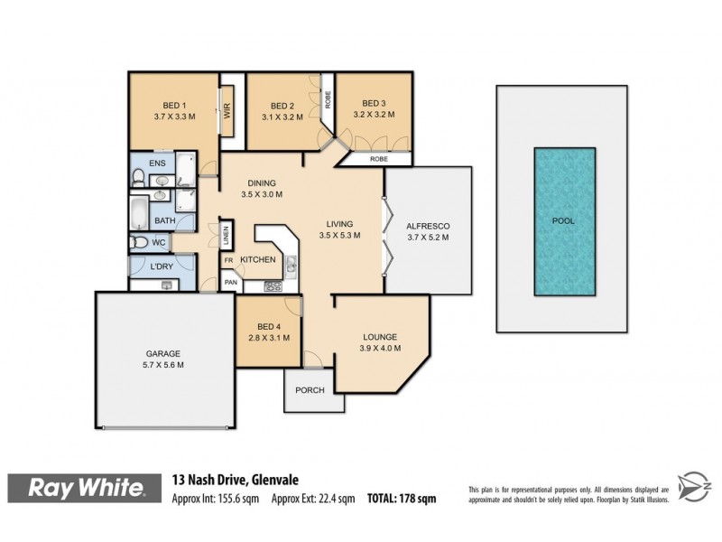 13 Nash Drive, Glenvale QLD 4350 Floorplan