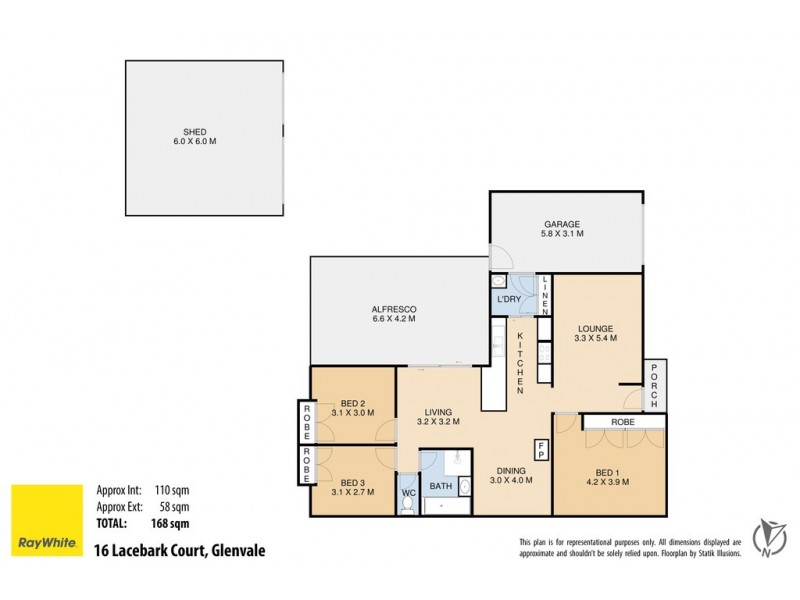 16 Lacebark Court, Glenvale QLD 4350 Floorplan